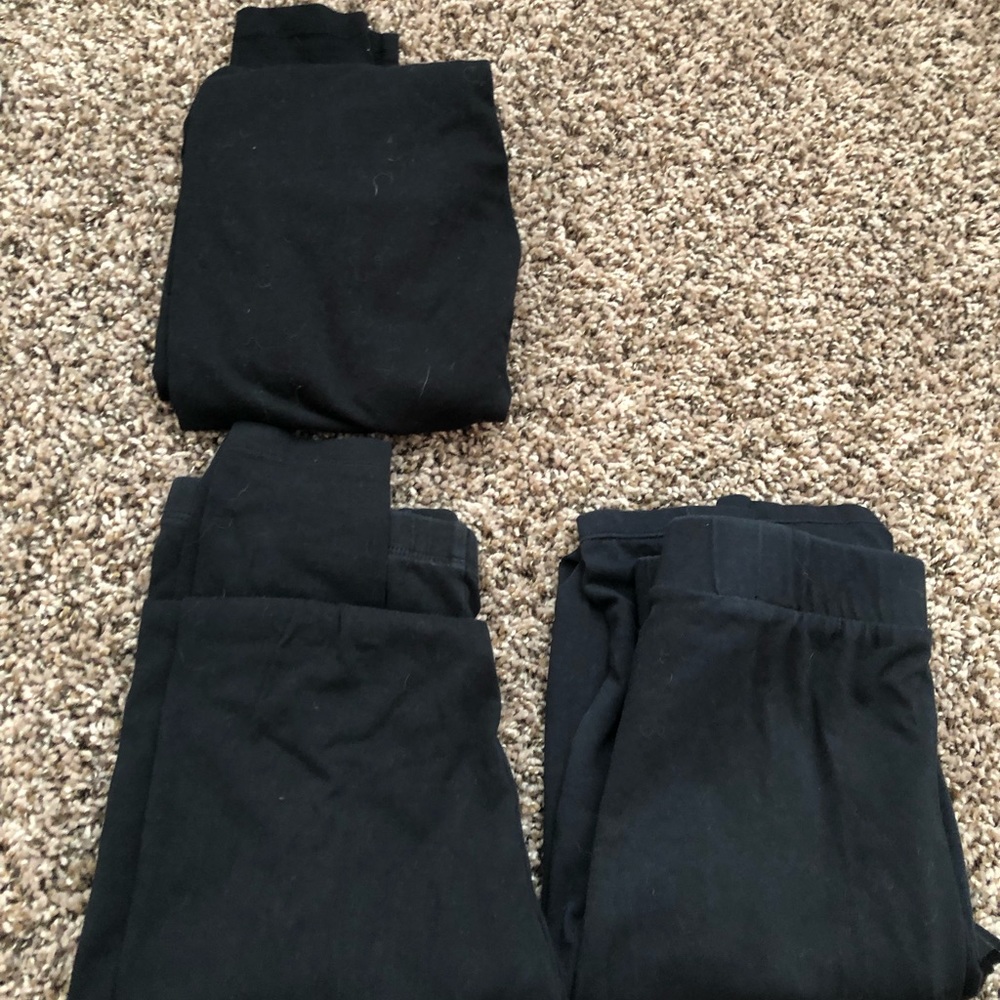 3 pairs of black leggings